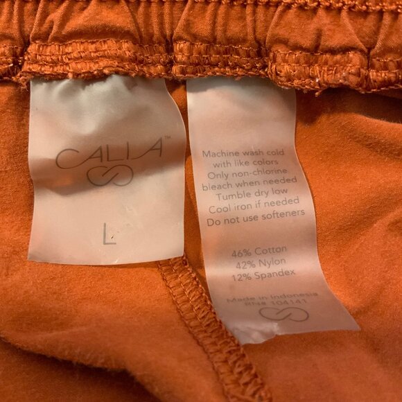 Calia by Carrie Underwood Brown Pull On High Waist 7 Inch Athletic Shorts Large - Picture 10 of 10